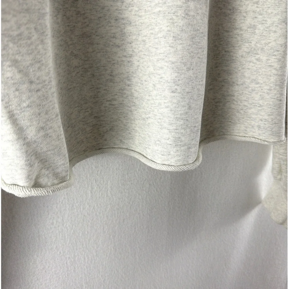 Nike Womens Cropped Sweatshirt Grey Heather High Low Swoosh Logo Sz M